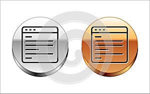 Black line Computer api interface icon isolated on white background. Application programming interface API technology