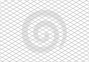 Black line guides. Isometric black grid, squared grid. Mathematic typography pattern for making notebooks productions