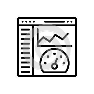 Black line icon for Admin Panel, admin and content