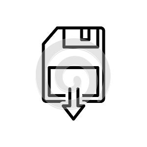 Black line icon for As, file and document