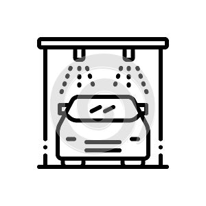 Black line icon for Auto wash, clean and service
