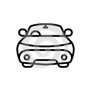 Black line icon for Autos, transportation and automotive