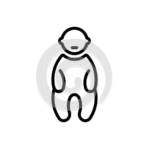Black line icon for Baby, child and little