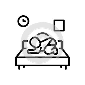 Black line icon for Baby, infant and parenthood