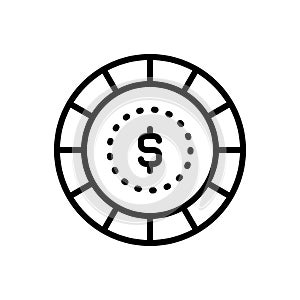 Black line icon for Bet, condition and betting