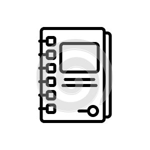 Black line icon for Binding, ligation and tie