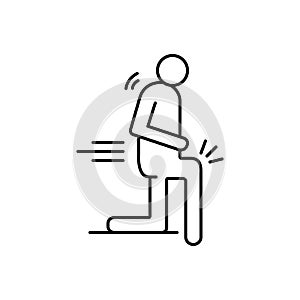 Black line icon for Body aches, pain and spine