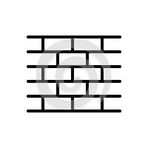 Black line icon for Brick Wall, brick and impetigo