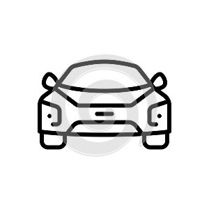 Black line icon for Car, conveyance and transport