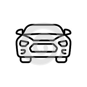 Black line icon for Car, runabout and carriage
