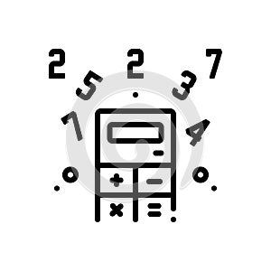 Black line icon for Coefficient, quotient and multiplier