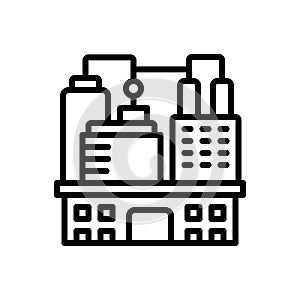 Black line icon for Commercial, mercantile and trade