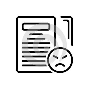 Black line icon for Complaint, grievance and jeremiad
