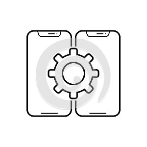 Black line icon for Configuration, assortment and taxonomy