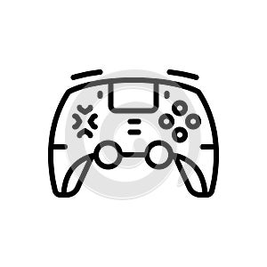 Black line icon for Controllers, game controller and electronics