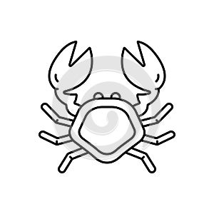 Black line icon for Crab, lobster and pagurian