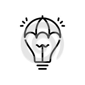 Black line icon for Creative, genius and cleverness