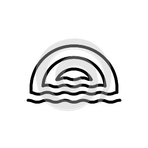 Black line icon for Depth, profundity and deepness