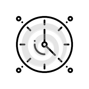 Black line icon for Dials, clock and countdown