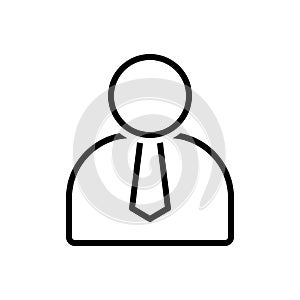 Black line icon for Employee, practician and roustabout