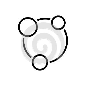 Black line icon for Epa, planet and circle