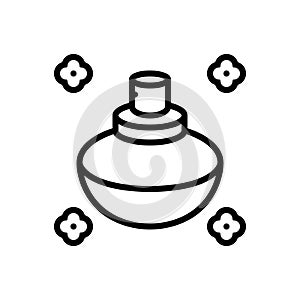 Black line icon for Fragrance, perfume and aromatic