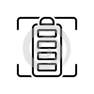 Black line icon for Full, power and stocked