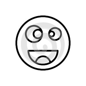 Black line icon for Funny, amusing and comic