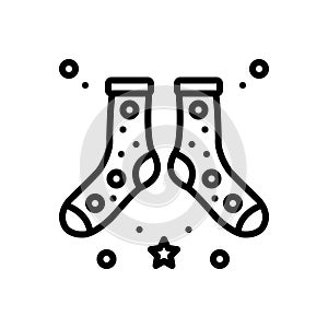 Black line icon for Fuzziness, socks and nudes