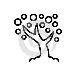 Black line icon for Generic, usual and tree