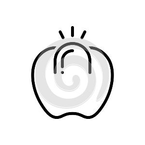 Black line icon for Health, personality and aware