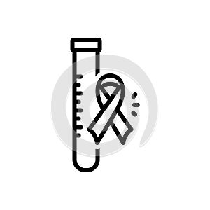 Black line icon for Hiv, test and scale