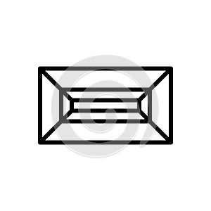 Black line icon for Hollow, empty and vacant