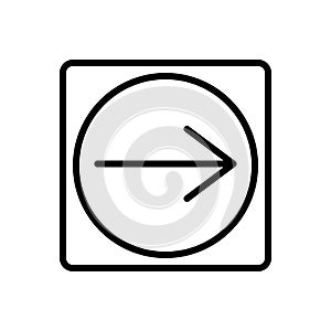 Black line icon for Implication, conclusion and connotation photo