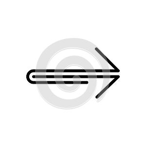 Black line icon for Imply, signalize and indicate