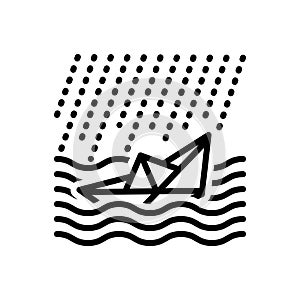 Black line icon for Inefficiencies, inefficiency and wave