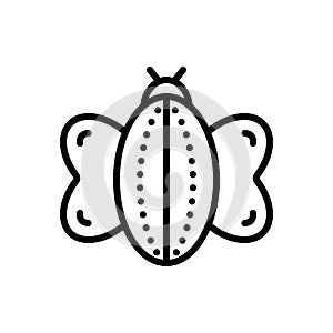 Black line icon for Insect, moth and dross