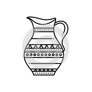 Black line icon for Jar, museum and comical