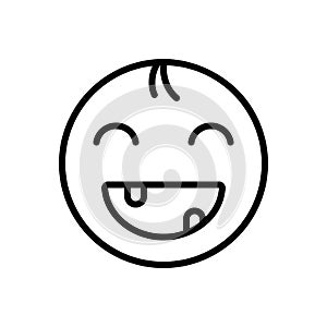 Black line icon for Kid, child and baby