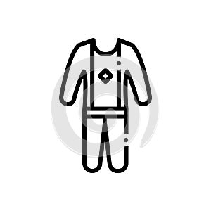 Black line icon for Kidswear, baby and dress
