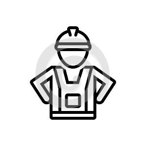 Black line icon for Labor, toil and roustabout