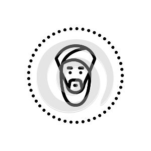 Black line icon for Laden, fraught and sag