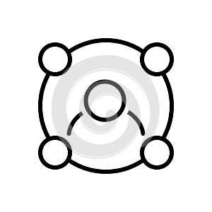 Black line icon for Link submission, and bulinding