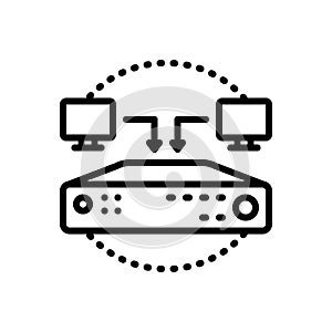 Black line icon for Load balancer, technology and website