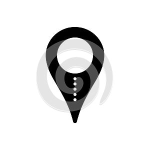 Black line icon for Location Pin, scene and whereabouts