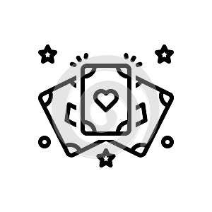 Black line icon for Magical, voodoo and necromantic