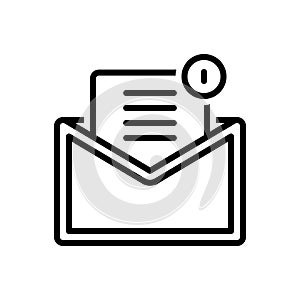 Black line icon for Mail, email and tidings