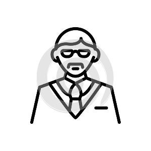 Black line icon for Manager, proprietor and steward photo