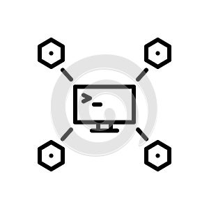 Black line icon for Maven, app and expert