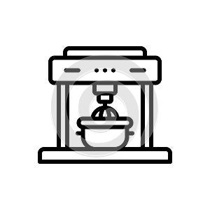 Black line icon for Mixing, blend and ingredient